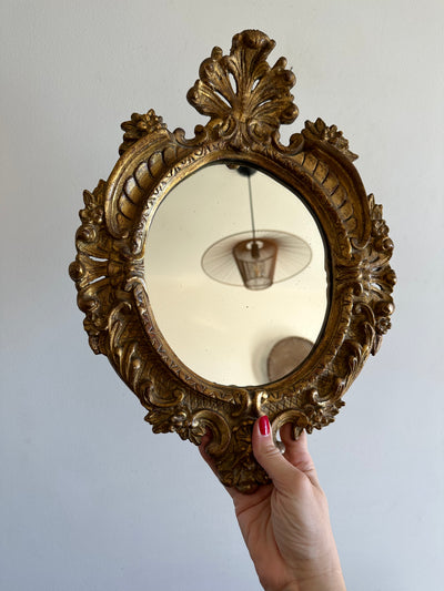 Miroir en bois et stuc 19ème style rococo