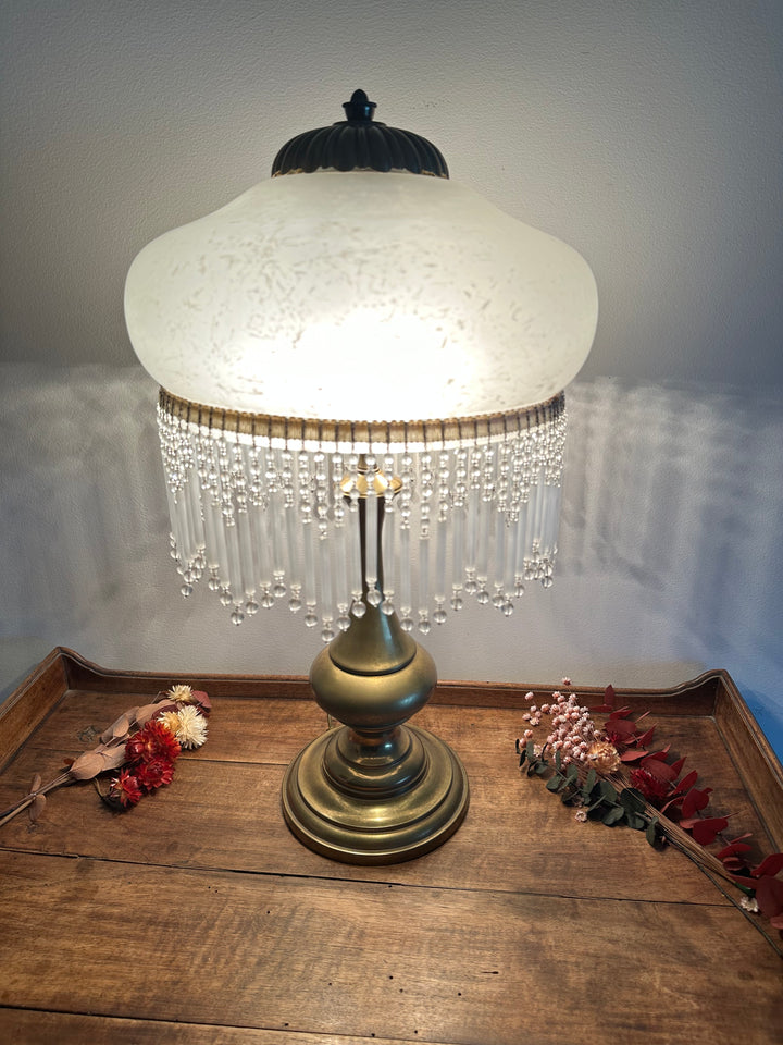 Lampe style charleston à pampilles format XL