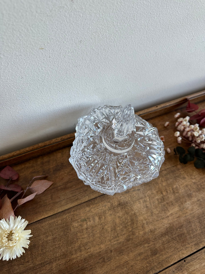 Bonbonnière en cristal triangle arrondi