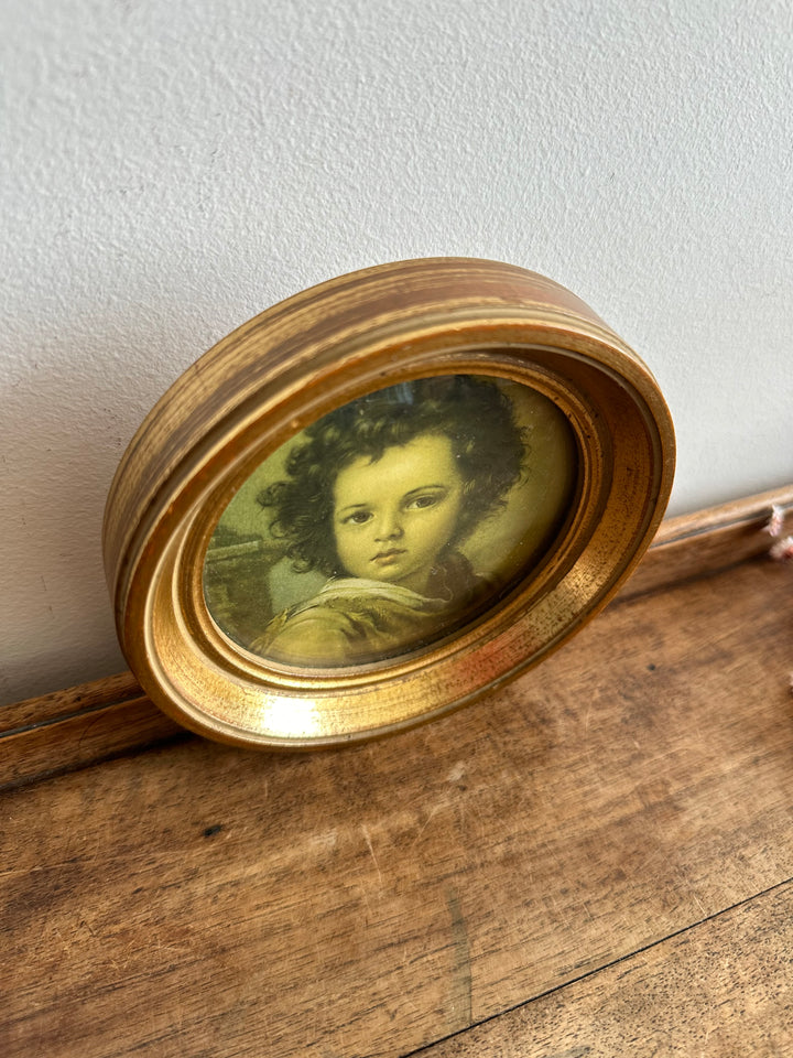 Portrait d'enfant impression encadrée sous verre
