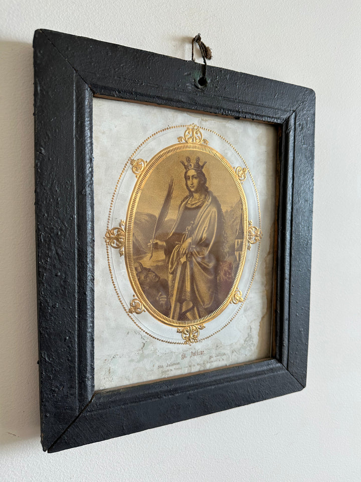 Représentation de Santa Juliana encadrée 1870