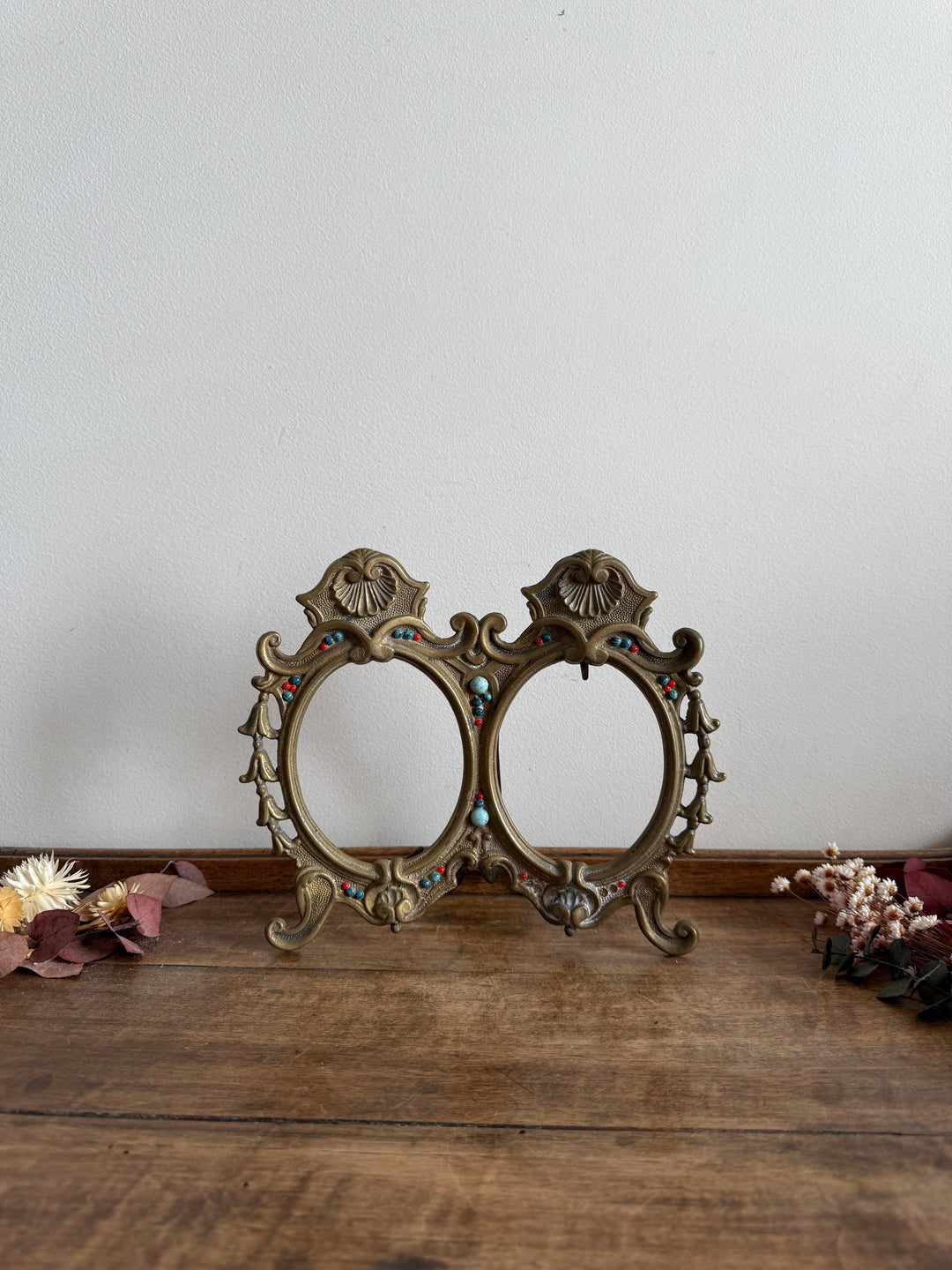 Cadre photo double en bronze