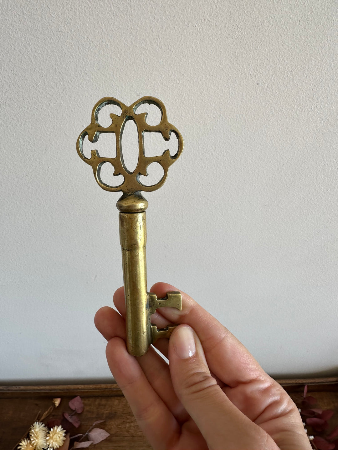 Clé tire-bouchon en bronze doré