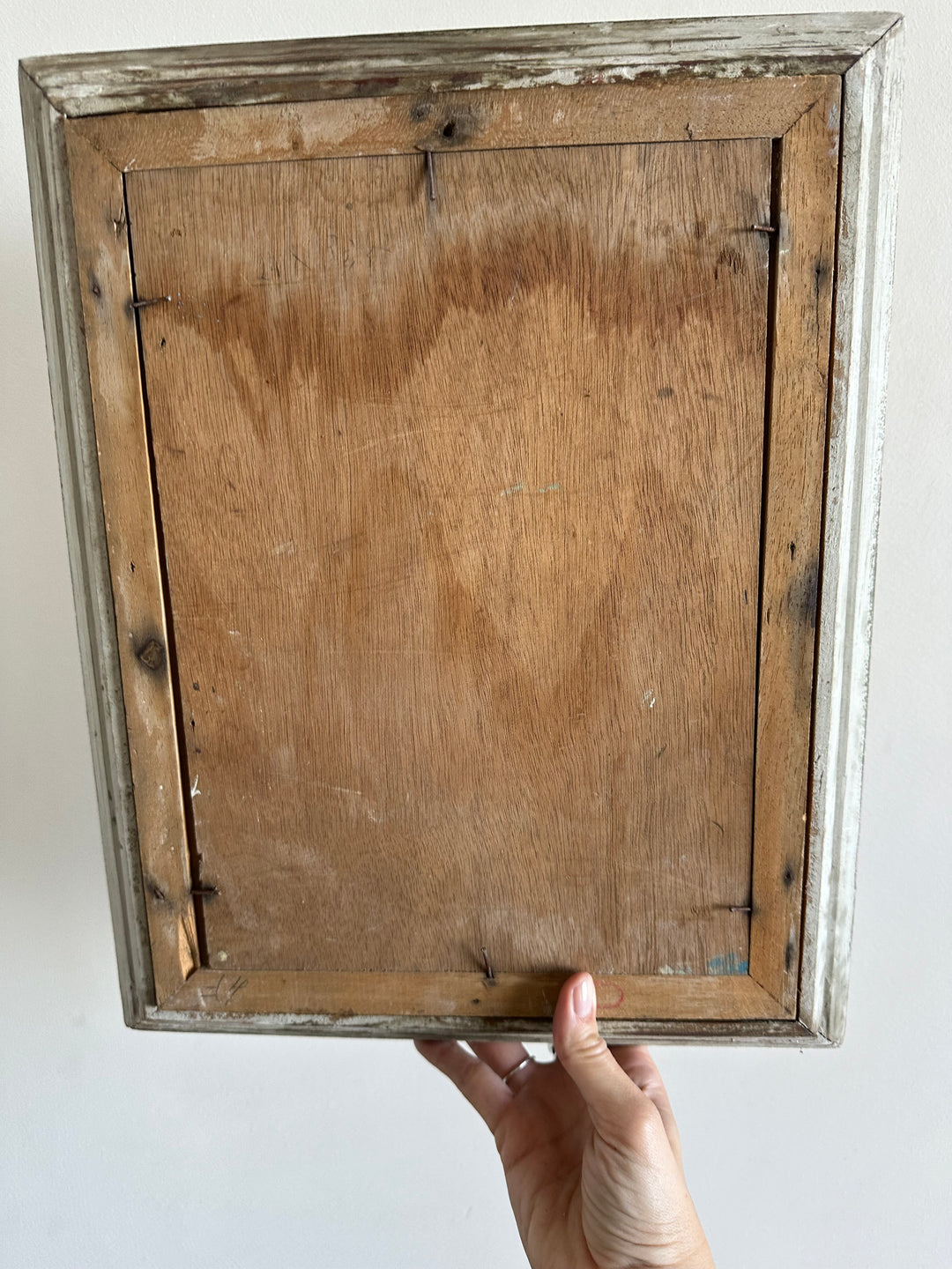 Peinture sur planche signée tons pastel années 60