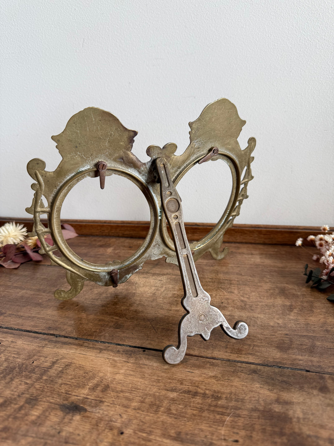 Cadre photo double en bronze