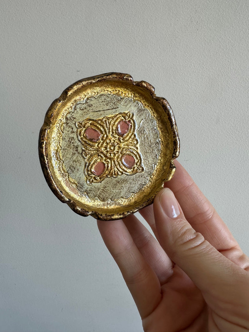 Sous verre florentin mini dorés tons orangés