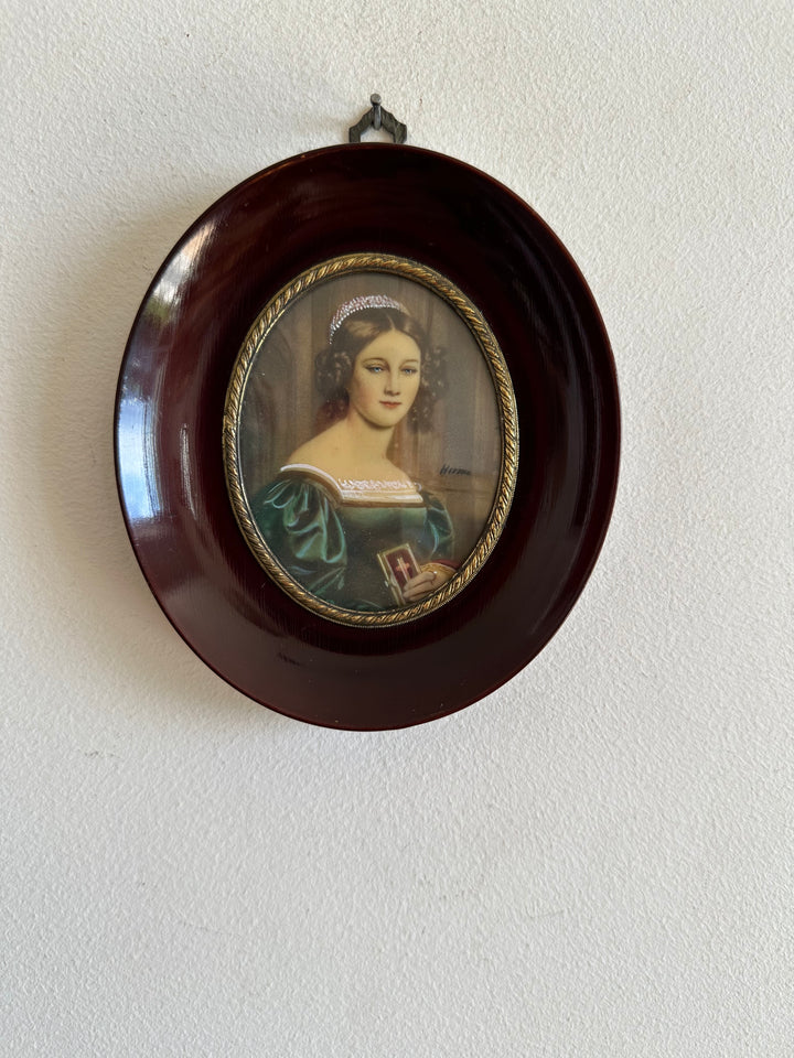 Miniature sur ivoire portrait de Anna Hillmeyer