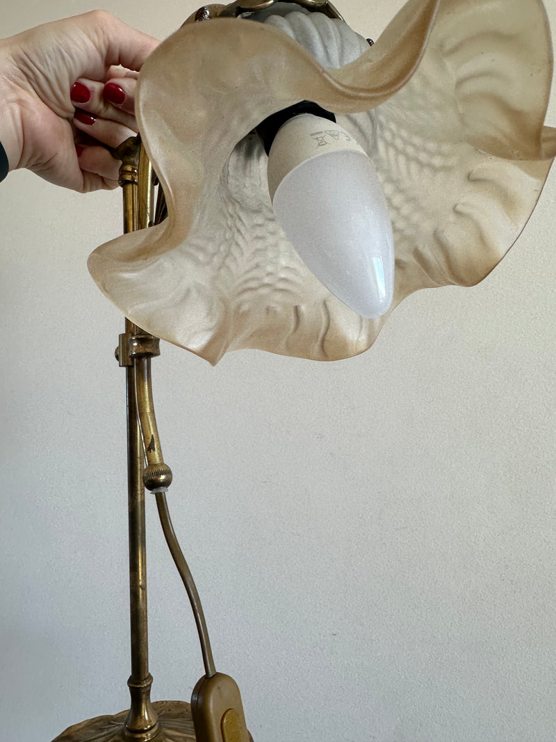 Lampe de bureau style art nouveau globe tulipe