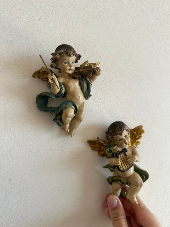 Angelots musiciens colorés années 60