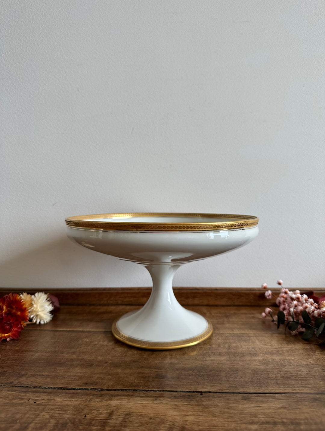 Compotier E.Bourgeois liseré doré 1920