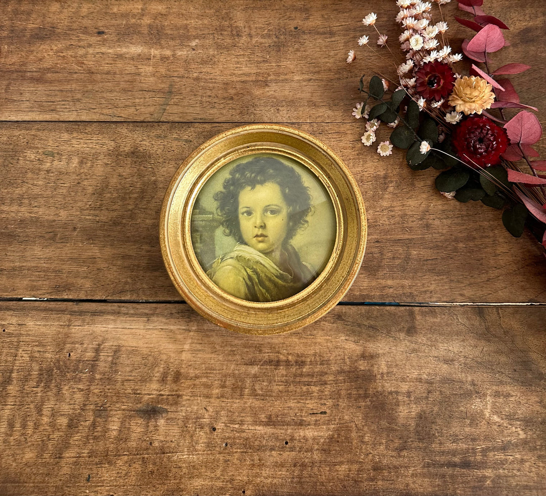 Portrait d'enfant impression encadrée sous verre