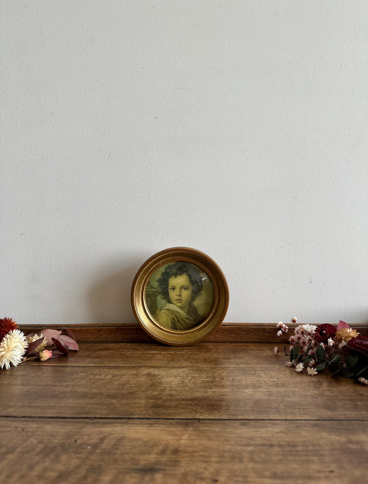 Portrait d'enfant impression encadrée sous verre