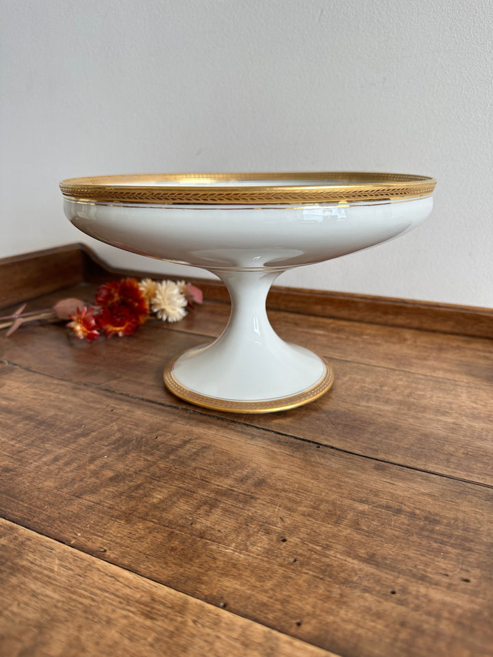 Compotier E.Bourgeois liseré doré 1920