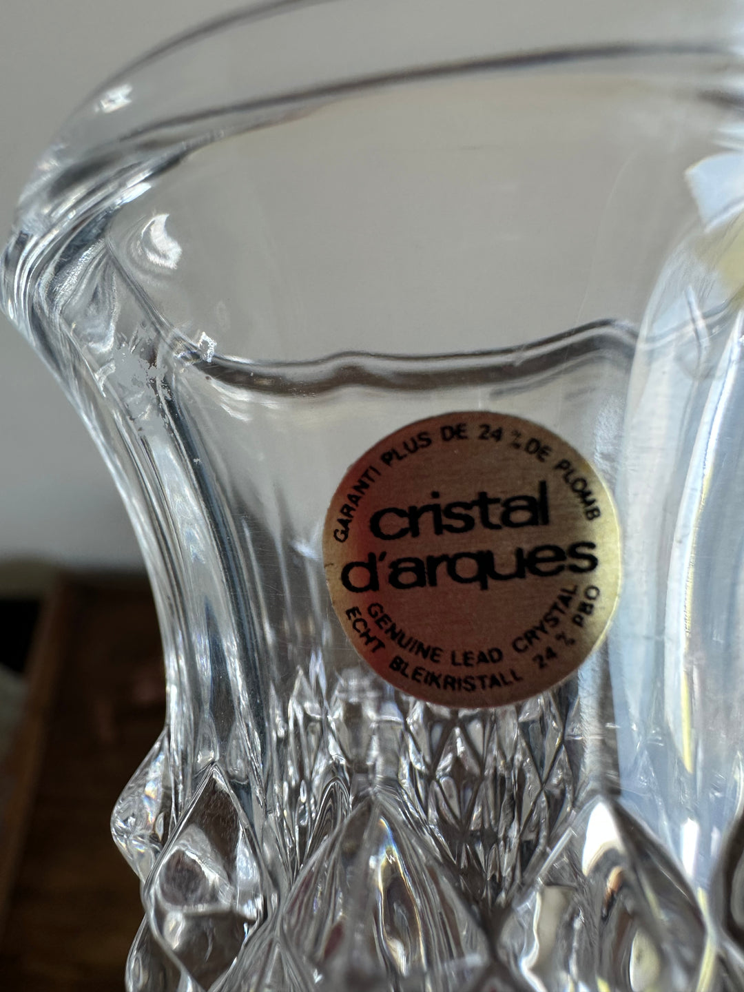 Bougeoirs en cristal d'Arques anciens