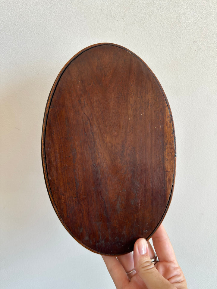 Plateau marqueté en bois exotique et nacre 19ème