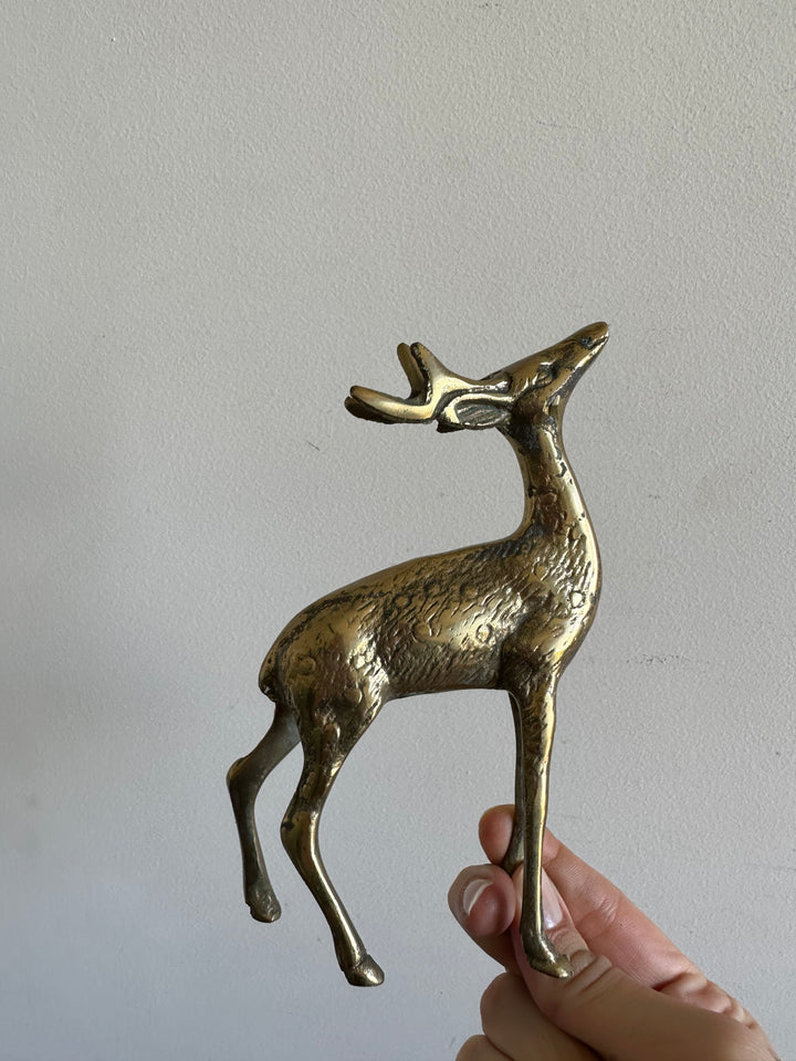 Cerf et biche en bronze