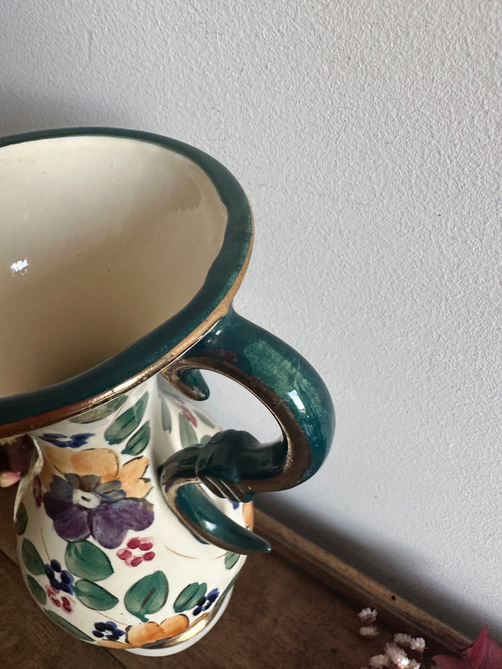 Vase en céramique émaillé peint à la main