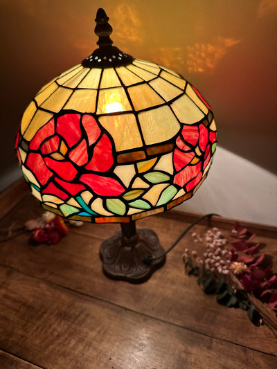 Lampe d'inspiration Tiffany's en pâtes de verre colorées