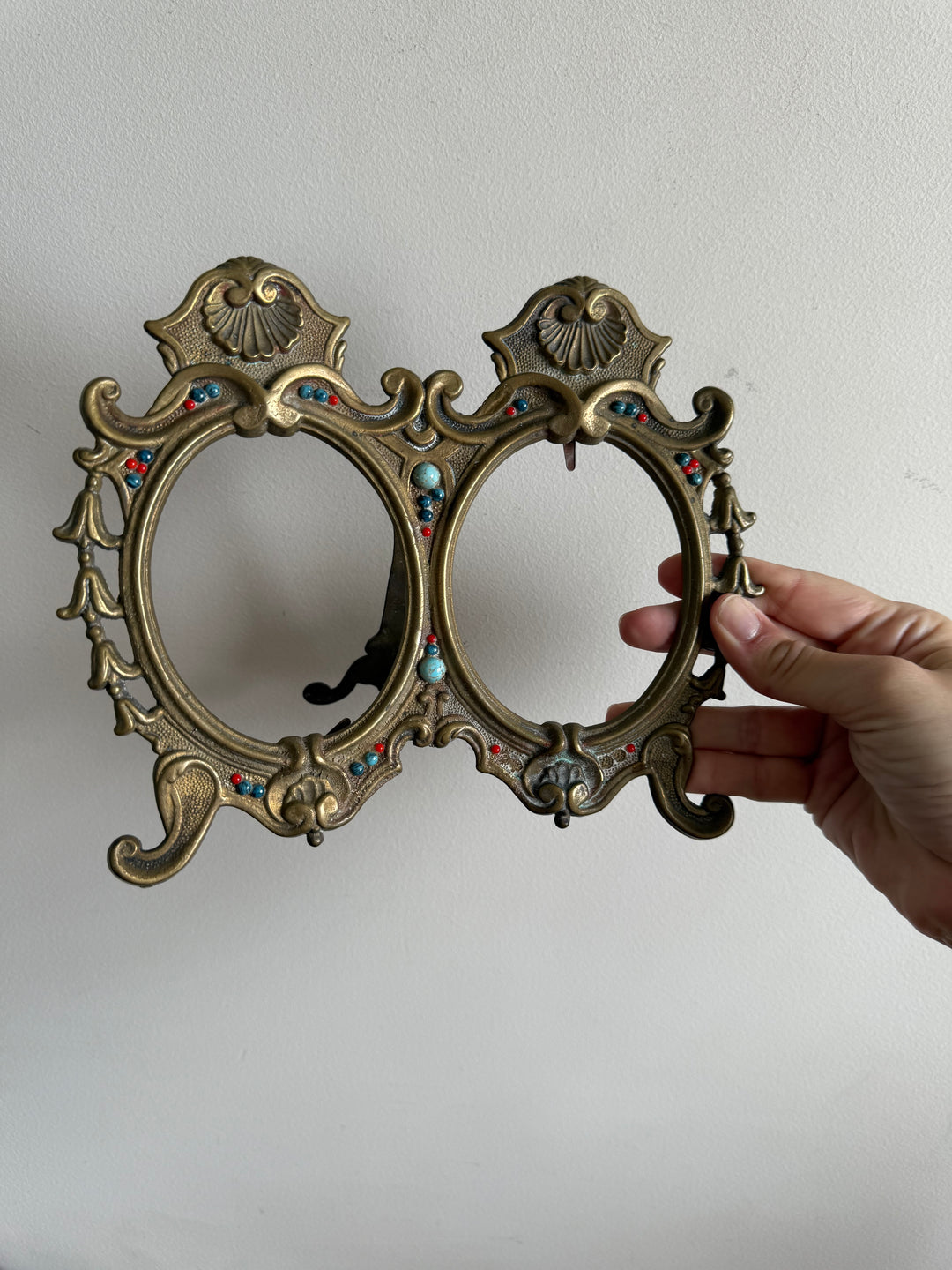 Cadre photo double en bronze