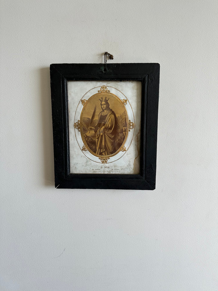 Représentation de Santa Juliana encadrée 1870