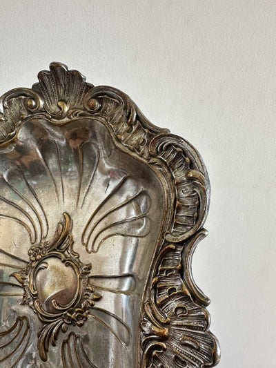 Vide poche Art Nouveau en alliage cuivre et métal argenté
