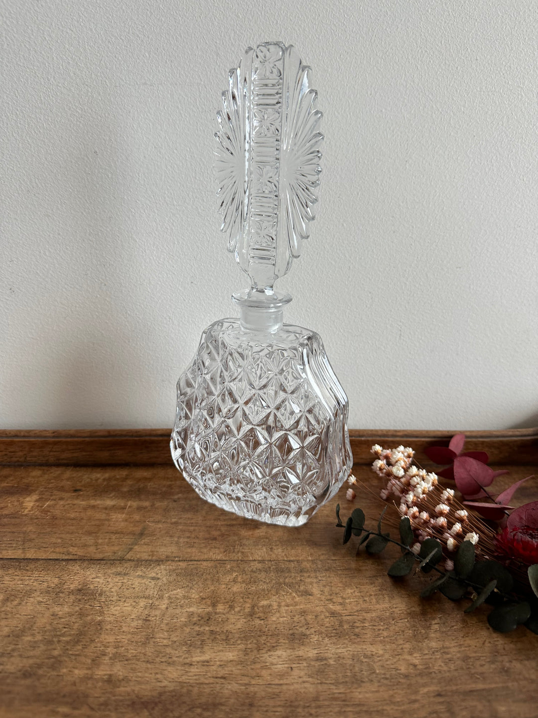 Flacon en verre moulé maxi bouchon