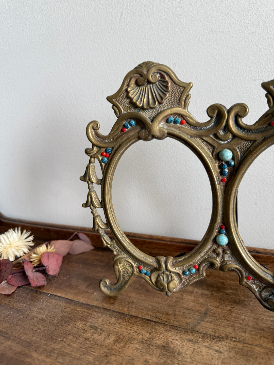 Cadre photo double en bronze