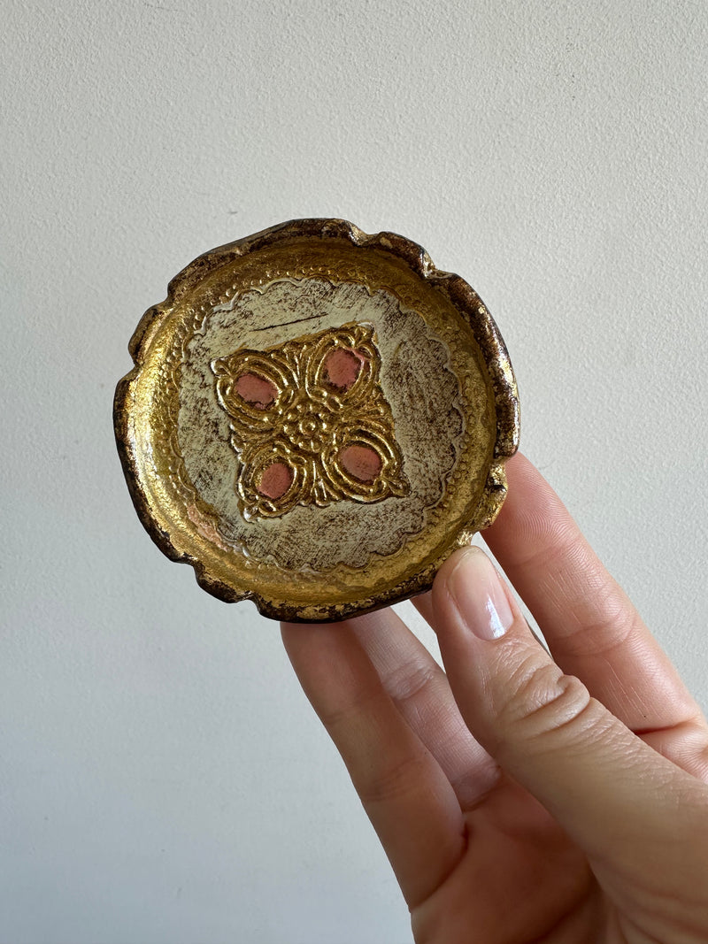 Sous verre florentin mini dorés tons orangés