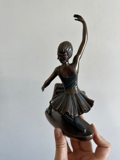 Statuette petit rat de l'opéra effet bronze