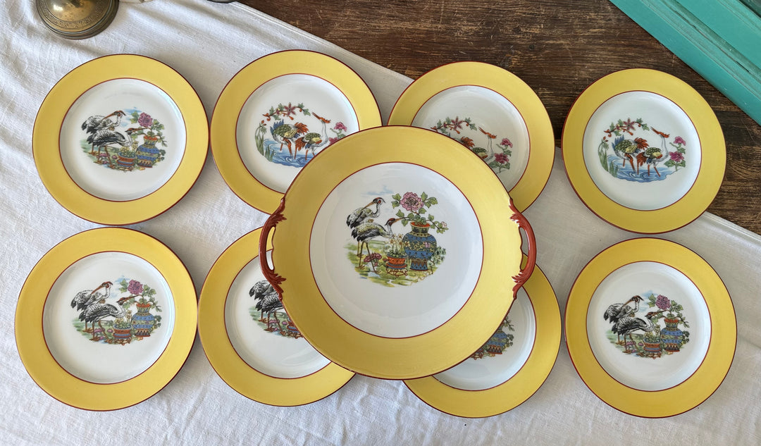 Service à dessert en porcelaine de Limoges SCD