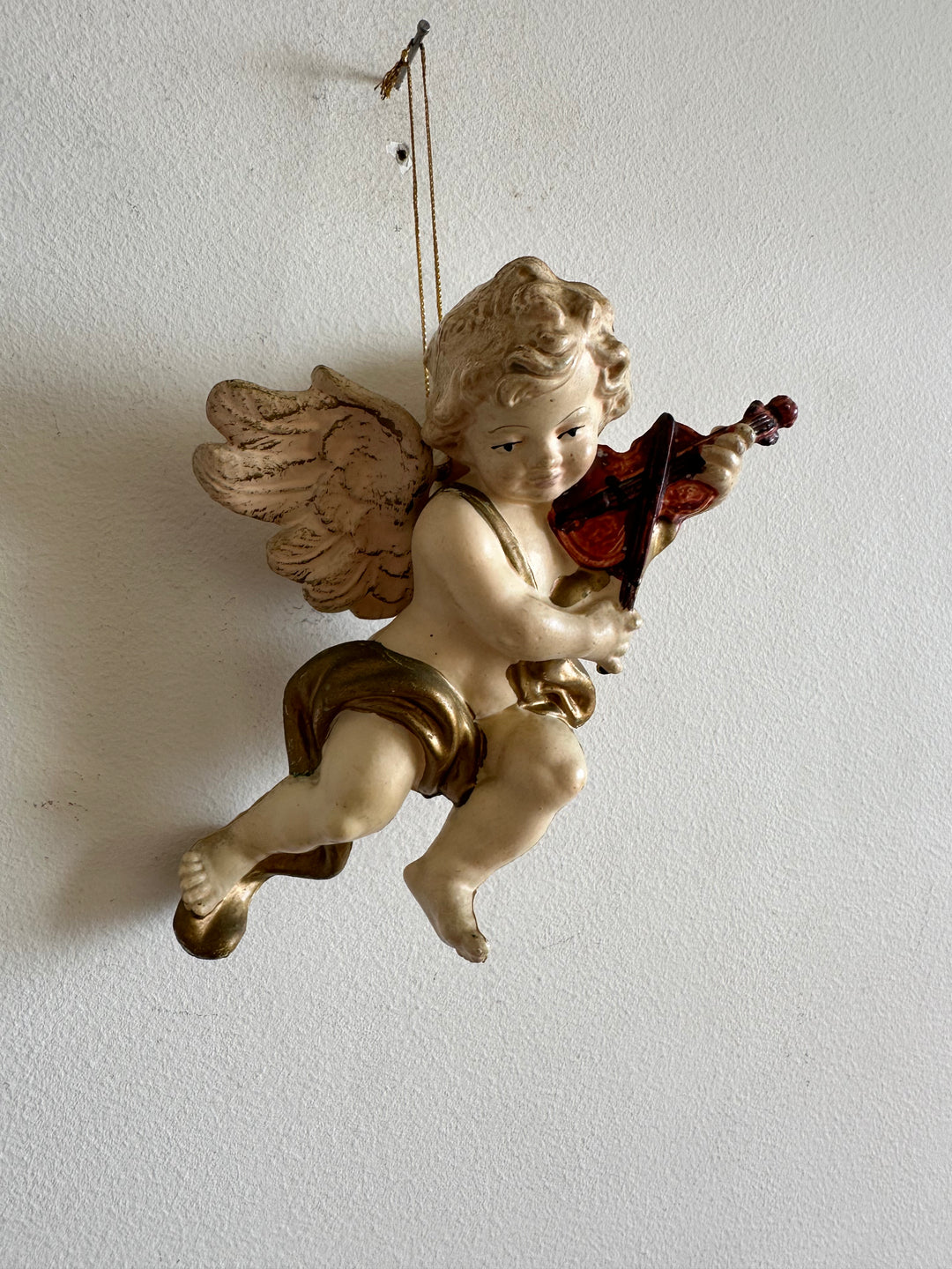 Ensemble d'angelots ailés anciens années 70.