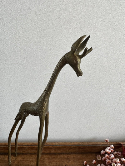 Girafe en laiton vintage