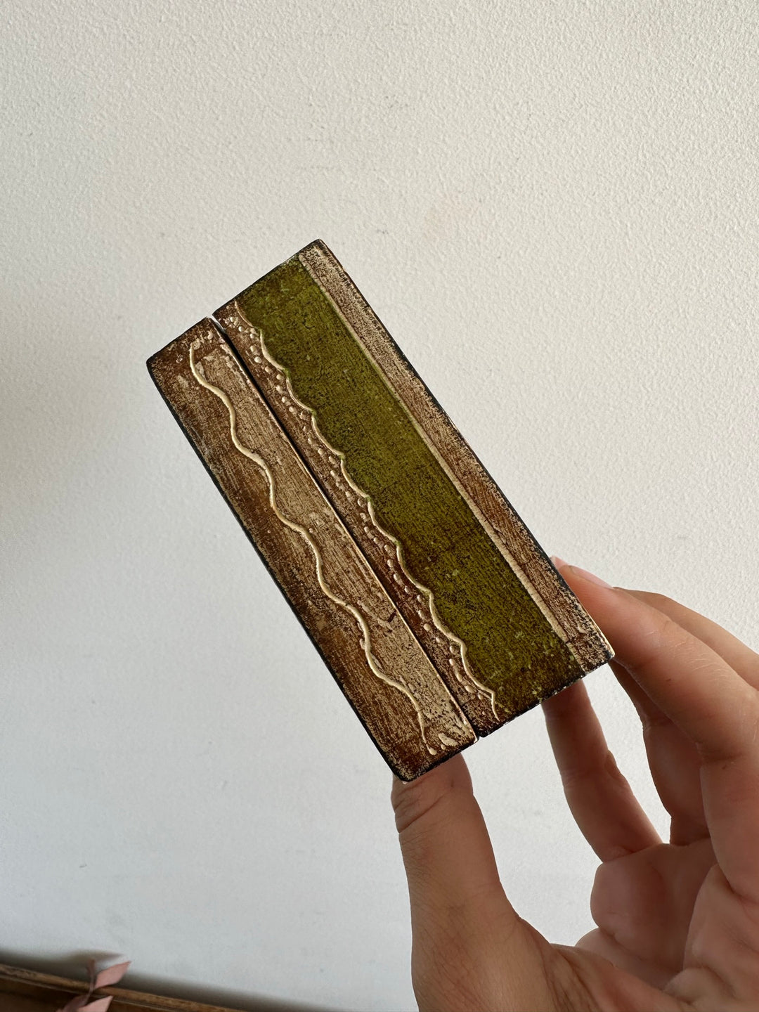 Boite en bois carrée style florentin taille mini