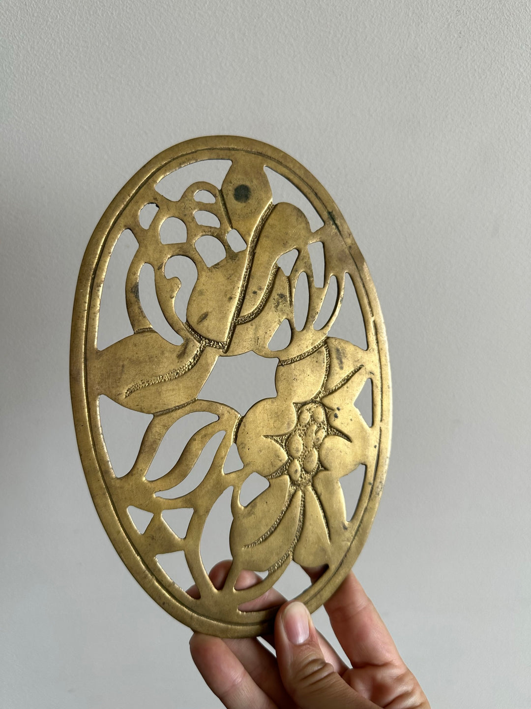 Dessous de plat en laiton doré ajouré