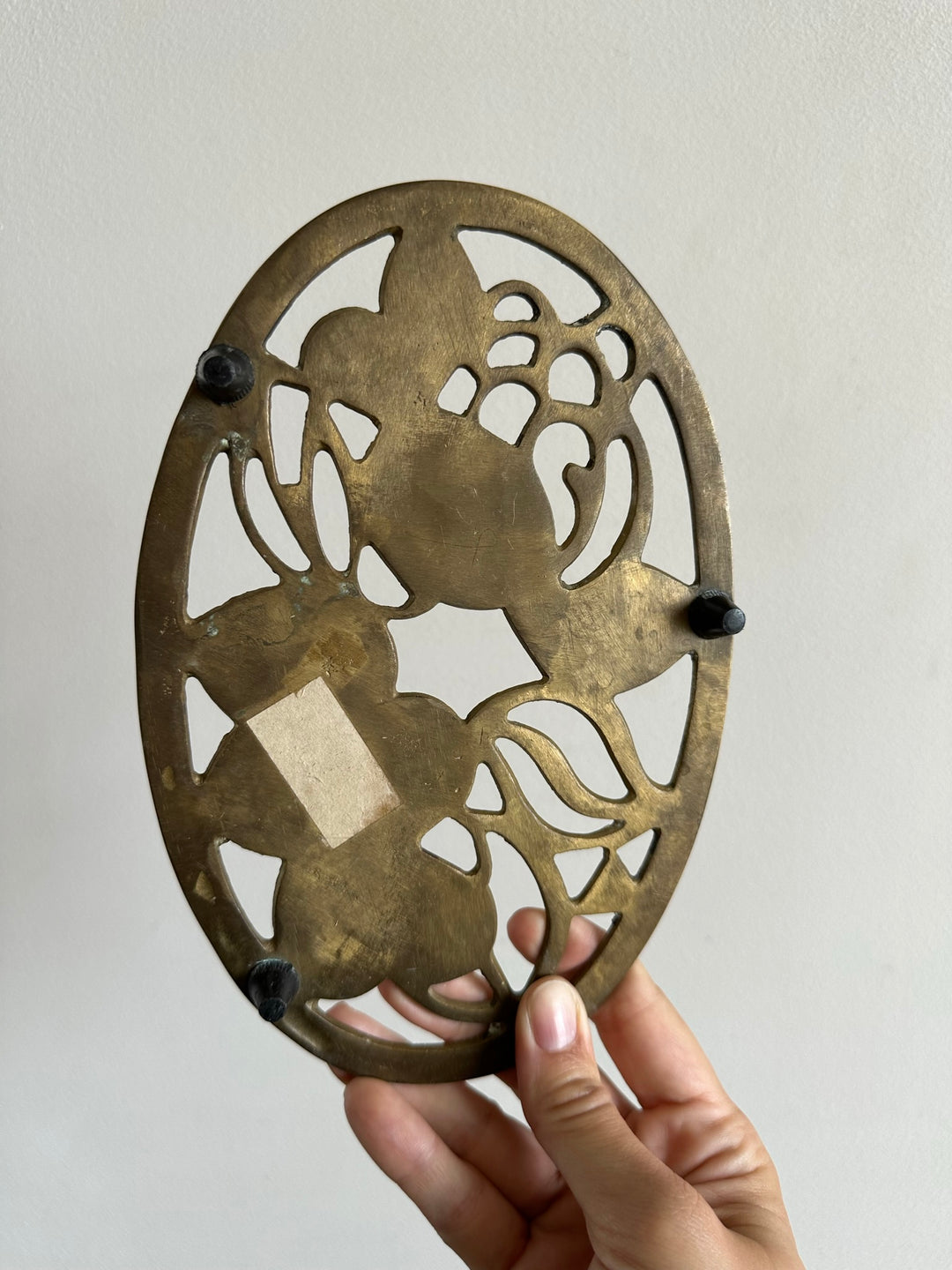 Dessous de plat en laiton doré ajouré