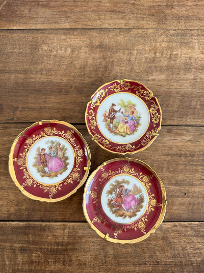 Assiettes miniatures en porcelaine de Limoges