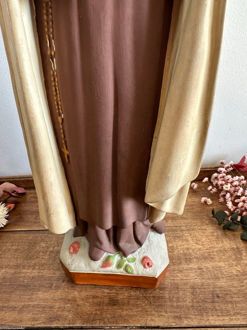 Sainte Thérèse en plâtre grand format années 50