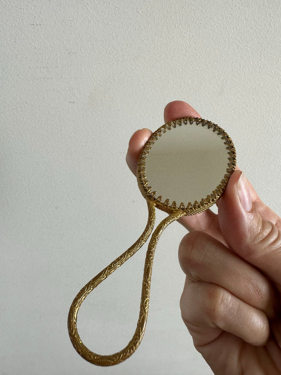 Miroir à main taille XXS porcelaine de Limoges