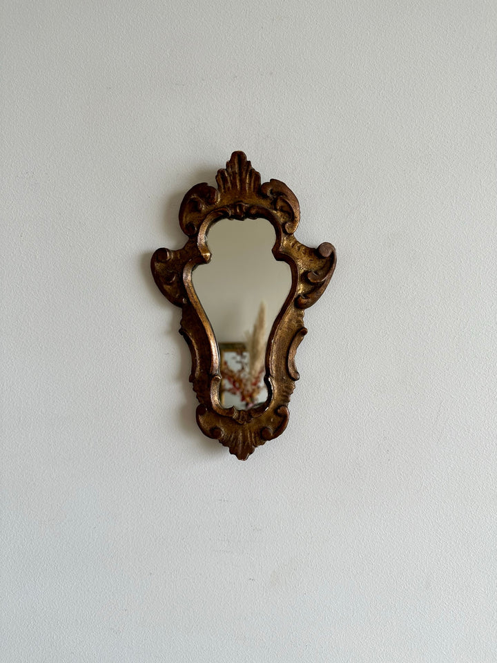 Miroir florentin en bois mordoré