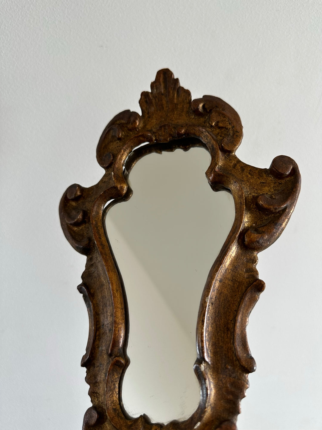 Miroir florentin en bois mordoré