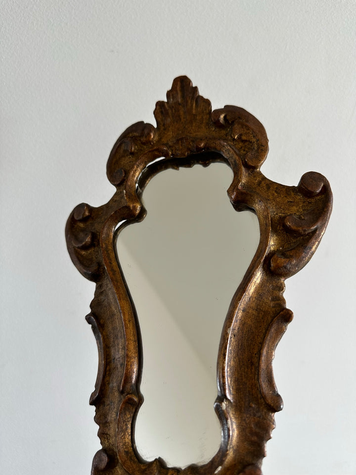 Miroir florentin en bois mordoré