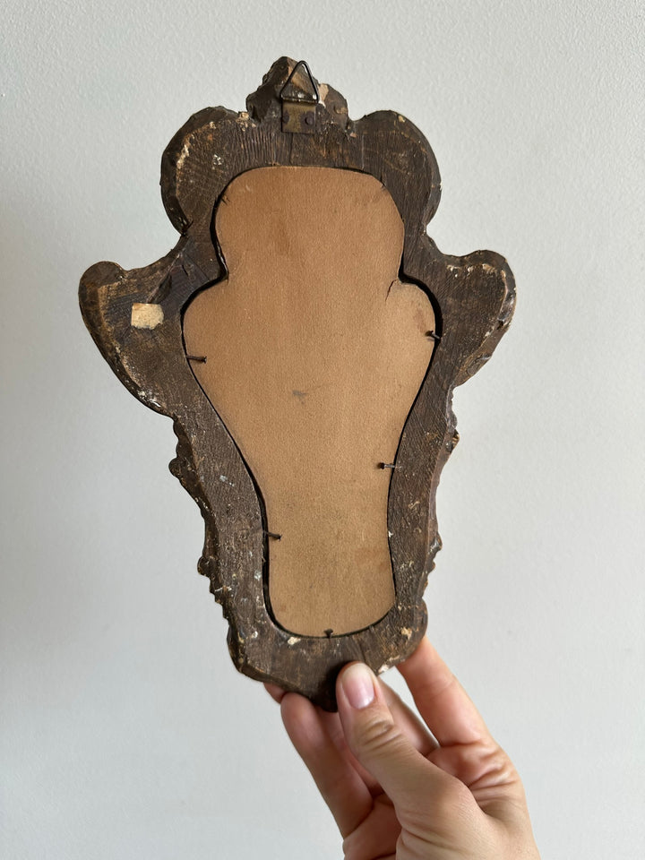 Miroir florentin en bois mordoré