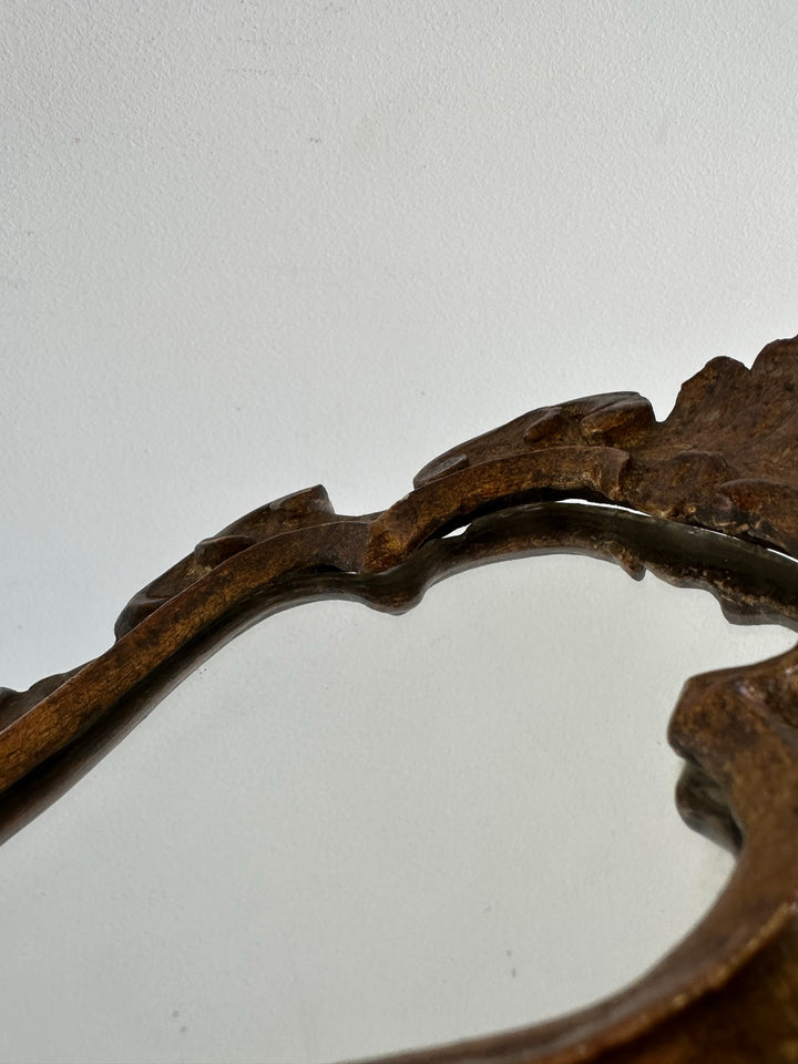 Miroir florentin en bois mordoré