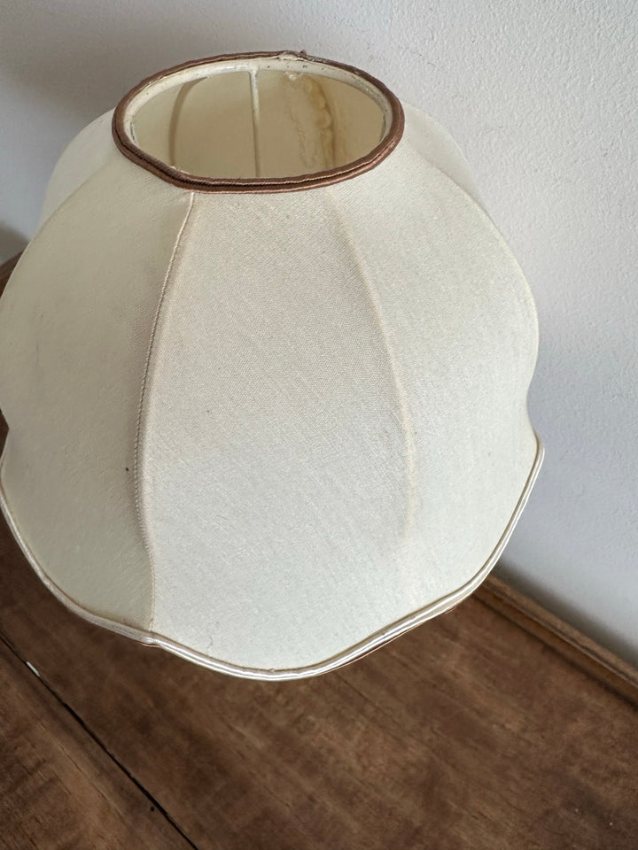 Lampe années 20 pied en céramique peinte à la main