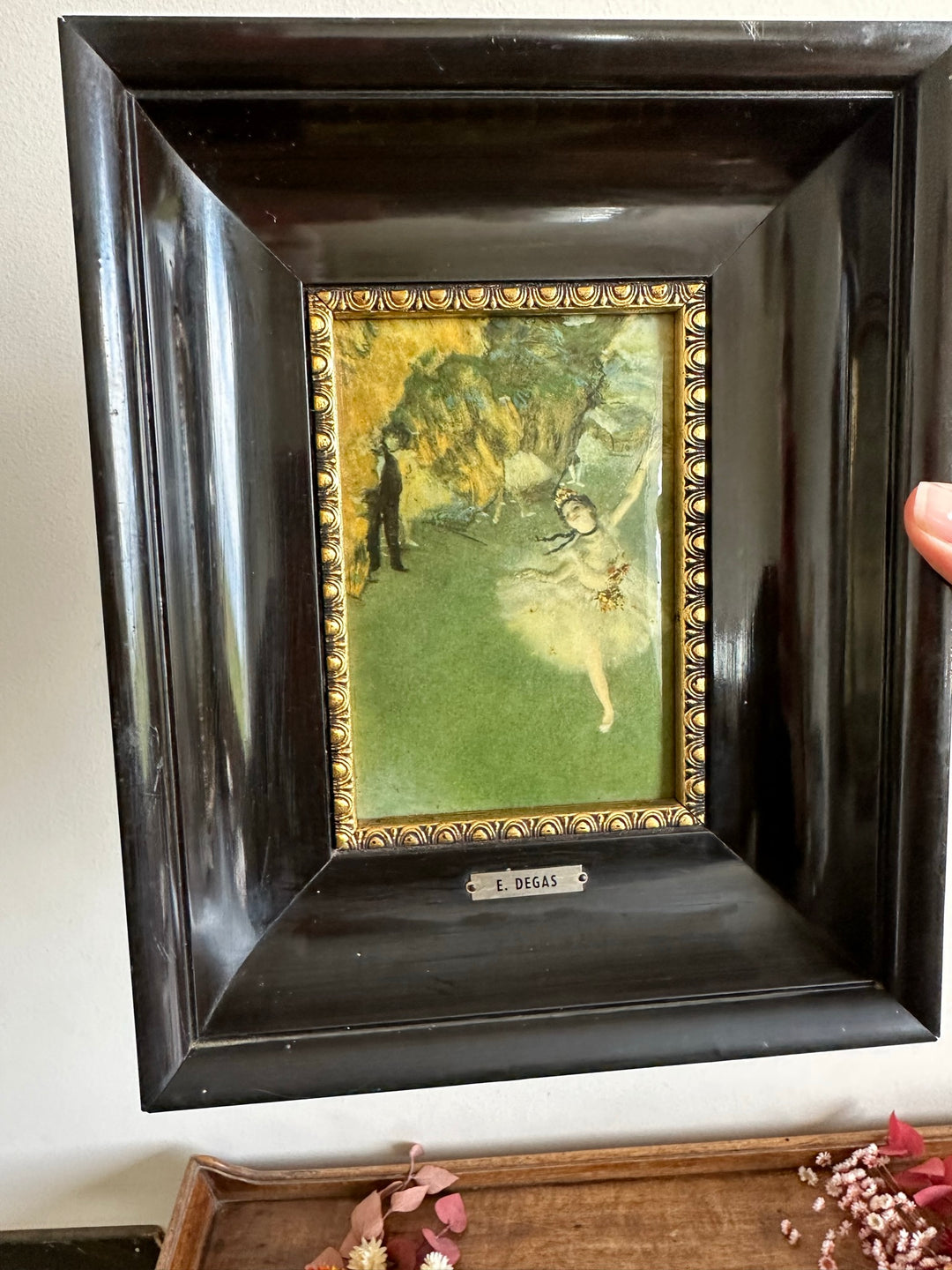 Plaque émaillée représentation de E.Degas