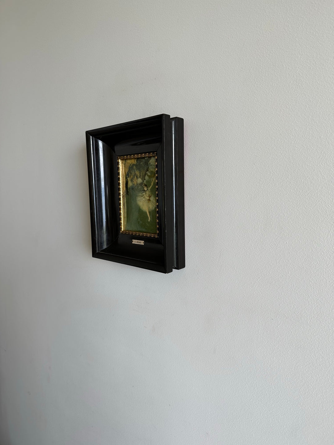 Plaque émaillée représentation de E.Degas