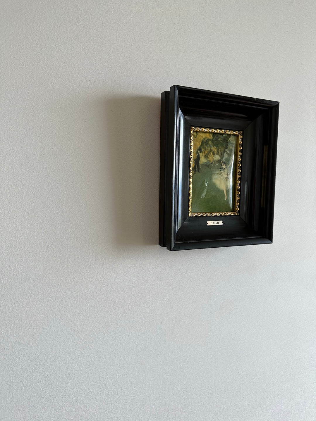 Plaque émaillée représentation de E.Degas