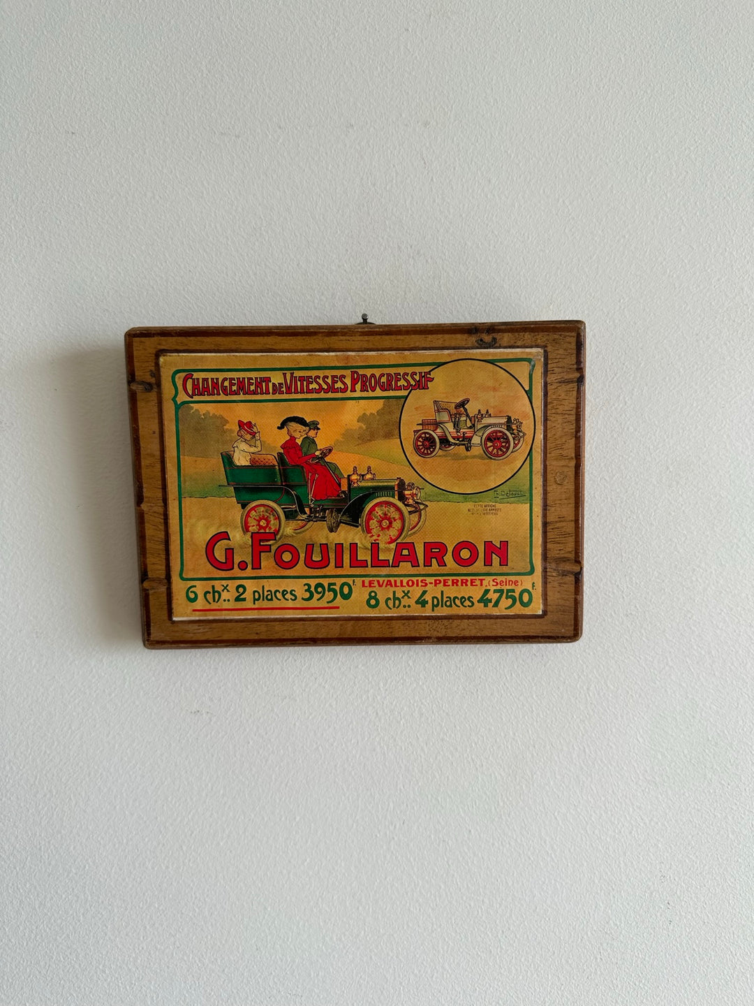 Images publicitaires sur bois