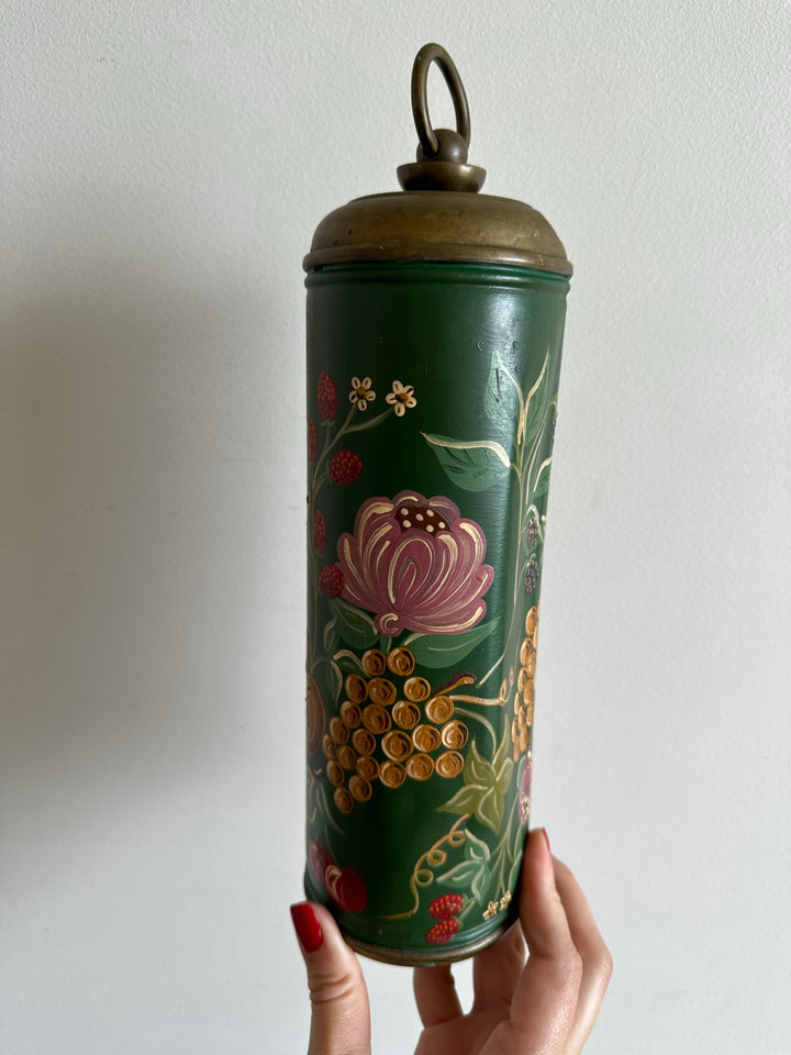Bouillotte peinte à la main signée 1920