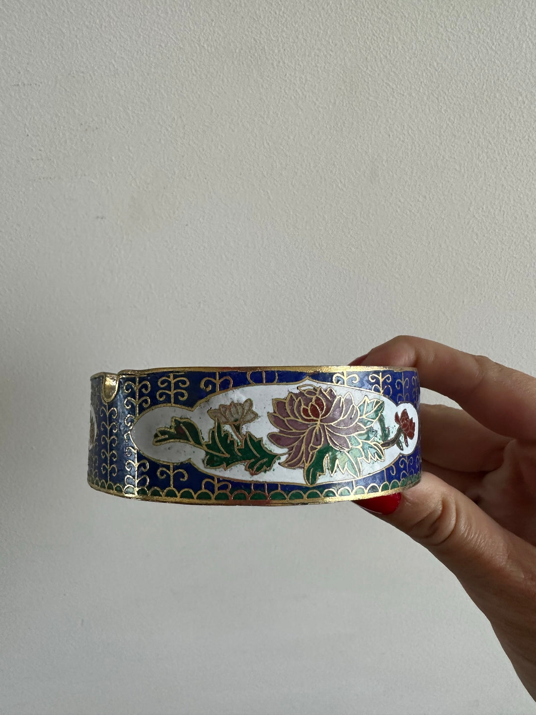 Cendrier en émaux cloisonnés